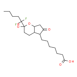 ChemSpider 2D Image | 16,16-Difluoro-15-hydroxy-9-oxo-11,15-epoxyprostan-1-oic acid | C20H32F2O5