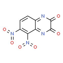 ChemSpider 2D Image | 5,6-Dinitro-2,3-quinoxalinedione | C8H2N4O6