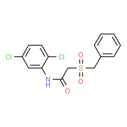 ChemSpider 2D Image | 2-(Benzylsulfonyl)-N-(2,5-dichlorophenyl)acetamide | C15H13Cl2NO3S