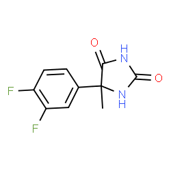 ChemSpider 2D Image | 5-(3,4-Difluorophenyl)-5-methyl-2,4-imidazolidinedione | C10H8F2N2O2