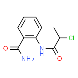 ChemSpider 2D Image | 2-(2-Chloropropanamido)benzamide | C10H11ClN2O2