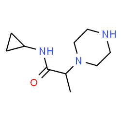 ChemSpider 2D Image | N-cyclopropyl-2-piperazin-1-ylpropanamide | C10H19N3O
