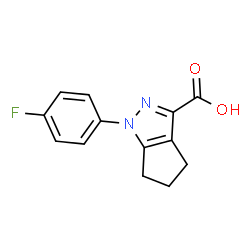 ChemSpider 2D Image | 1-(4-Fluorophenyl)-1,4,5,6-tetrahydrocyclopenta[c]pyrazole-3-carboxylic acid | C13H11FN2O2
