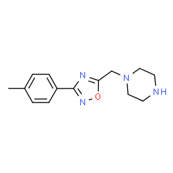 ChemSpider 2D Image | 1-{[3-(4-Methylphenyl)-1,2,4-oxadiazol-5-yl]methyl}piperazine | C14H18N4O