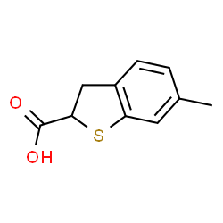 ChemSpider 2D Image | 6-Methyl-2,3-dihydro-1-benzothiophene-2-carboxylic acid | C10H10O2S