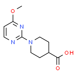 ChemSpider 2D Image | 1-(4-Methoxy-2-pyrimidinyl)-4-piperidinecarboxylic acid | C11H15N3O3