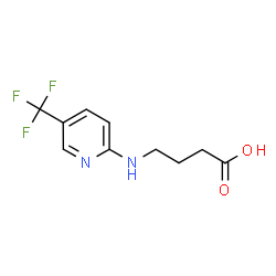 ChemSpider 2D Image | 4-{[5-(trifluoromethyl)pyridin-2-yl]amino}butanoic acid | C10H11F3N2O2