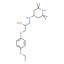 ChemSpider 2D Image | 1-(4-Ethoxyphenoxy)-3-[(2,2,6,6-tetramethyl-4-piperidinyl)amino]-2-propanol | C20H34N2O3