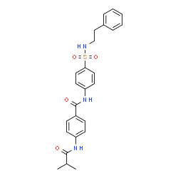 ChemSpider 2D Image | 4-(Isobutyrylamino)-N-{4-[(2-phenylethyl)sulfamoyl]phenyl}benzamide | C25H27N3O4S