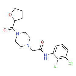 ChemSpider 2D Image | N-(2,3-Dichlorophenyl)-2-[4-(tetrahydro-2-furanylcarbonyl)-1-piperazinyl]acetamide | C17H21Cl2N3O3