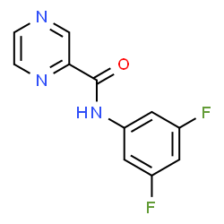 ChemSpider 2D Image | N-(3,5-Difluorophenyl)-2-pyrazinecarboxamide | C11H7F2N3O