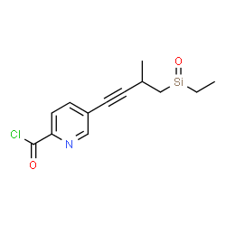 ChemSpider 2D Image | 5-{4-[Ethyl(oxo)silyl]-3-methyl-1-butyn-1-yl}-2-pyridinecarbonyl chloride | C13H14ClNO2Si