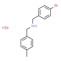 ChemSpider 2D Image | 1-(4-Bromophenyl)-N-(4-methylbenzyl)methanamine hydrobromide (1:1) | C15H17Br2N