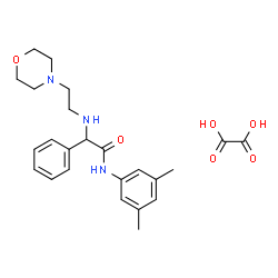 ChemSpider 2D Image | N-(3,5-Dimethylphenyl)-2-{[2-(4-morpholinyl)ethyl]amino}-2-phenylacetamide ethanedioate (1:1) | C24H31N3O6
