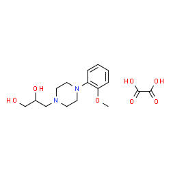 ChemSpider 2D Image | 3-[4-(2-Methoxyphenyl)-1-piperazinyl]-1,2-propanediol ethanedioate (1:1) | C16H24N2O7
