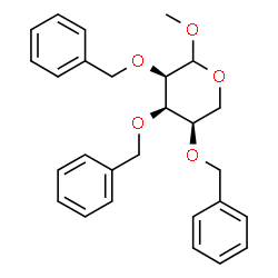 ChemSpider 2D Image | Methyl 2,3,4-tri-O-benzyl-D-ribopyranoside | C27H30O5