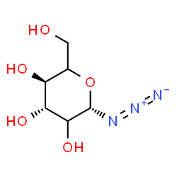 ChemSpider 2D Image | (2S,4R,5R)-2-Azido-6-(hydroxymethyl)tetrahydro-2H-pyran-3,4,5-triol (non-preferred name) | C6H11N3O5