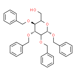 ChemSpider 2D Image | Benzyl 2,3,4-tri-O-benzyl-beta-L-threo-hexopyranoside | C34H36O6