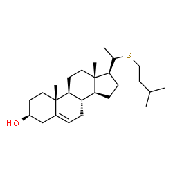 ChemSpider 2D Image | (3beta,20S)-20-[(3-Methylbutyl)sulfanyl]pregn-5-en-3-ol | C26H44OS