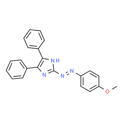 ChemSpider 2D Image | (4,5-Diphenyl-1H-imidazol-2-yl)-(4-methoxy-phenyl)-diazene | C22H18N4O