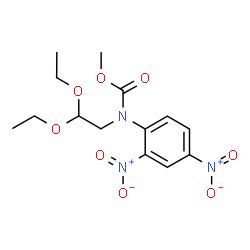 ChemSpider 2D Image | Methyl (2,2-diethoxyethyl)(2,4-dinitrophenyl)carbamate | C14H19N3O8