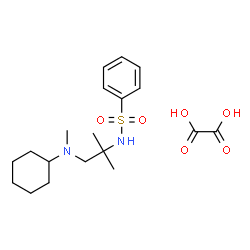 ChemSpider 2D Image | N-{1-[Cyclohexyl(methyl)amino]-2-methyl-2-propanyl}benzenesulfonamide ethanedioate (1:1) | C19H30N2O6S