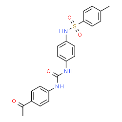 ChemSpider 2D Image | N-(4-{[(4-Acetylphenyl)carbamoyl]amino}phenyl)-4-methylbenzenesulfonamide | C22H21N3O4S