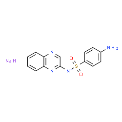 ChemSpider 2D Image | (4-aminophenyl)sulfonyl-quinoxalin-2-yl-azanide; sodium | C14H11N4NaO2S