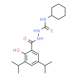 ChemSpider 2D Image | N-Cyclohexyl-2-(2-hydroxy-3,5-diisopropylbenzoyl)hydrazinecarbothioamide | C20H31N3O2S