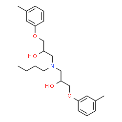 ChemSpider 2D Image | 1,1'-(Butylimino)bis[3-(3-methylphenoxy)-2-propanol] | C24H35NO4