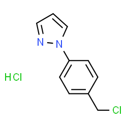 ChemSpider 2D Image | 1-[4-(chloromethyl)phenyl]-1H-pyrazole hydrochloride | C10H10Cl2N2