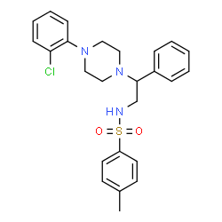 ChemSpider 2D Image | N-{2-[4-(2-Chlorophenyl)-1-piperazinyl]-2-phenylethyl}-4-methylbenzenesulfonamide | C25H28ClN3O2S