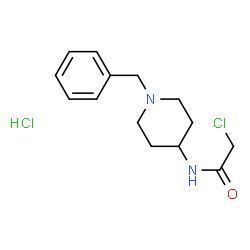 ChemSpider 2D Image | N-(1-Benzyl-4-piperidinyl)-2-chloroacetamide hydrochloride (1:1) | C14H20Cl2N2O