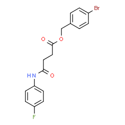 ChemSpider 2D Image | 4-Bromobenzyl 4-[(4-fluorophenyl)amino]-4-oxobutanoate | C17H15BrFNO3