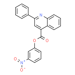 ChemSpider 2D Image | 3-Nitrophenyl 2-phenyl-4-quinolinecarboxylate | C22H14N2O4