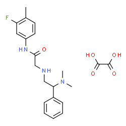 ChemSpider 2D Image | N~2~-[2-(Dimethylamino)-2-phenylethyl]-N-(3-fluoro-4-methylphenyl)glycinamide ethanedioate (1:1) | C21H26FN3O5