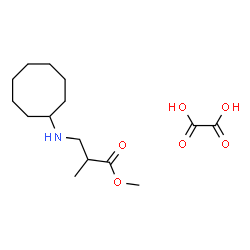 ChemSpider 2D Image | Methyl 3-(cyclooctylamino)-2-methylpropanoate ethanedioate (1:1) | C15H27NO6