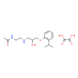 ChemSpider 2D Image | N-(2-{[2-Hydroxy-3-(2-isopropylphenoxy)propyl]amino}ethyl)acetamide ethanedioate (1:1) | C18H28N2O7