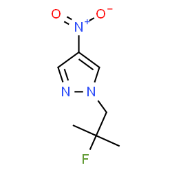 ChemSpider 2D Image | 1-(2-Fluoro-2-methylpropyl)-4-nitro-1H-pyrazole | C7H10FN3O2