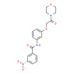 ChemSpider 2D Image | N-{3-[2-(4-Morpholinyl)-2-oxoethoxy]phenyl}-3-nitrobenzamide | C19H19N3O6