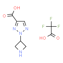 ChemSpider 2D Image | 2-(3-Azetidinyl)-2H-1,2,3-triazole-4-carboxylic acid trifluoroacetate (1:1) | C8H9F3N4O4