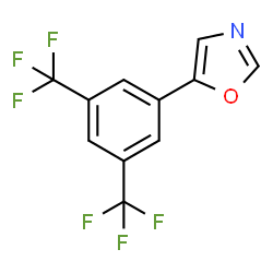 ChemSpider 2D Image | 5-[3,5-Bis(trifluoromethyl)phenyl]-1,3-oxazole | C11H5F6NO
