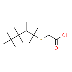 ChemSpider 2D Image | [(2,3,4,4,5,5-Hexamethyl-2-hexanyl)sulfanyl]acetic acid | C14H28O2S