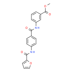 ChemSpider 2D Image | Methyl 3-{[4-(2-furoylamino)benzoyl]amino}benzoate | C20H16N2O5