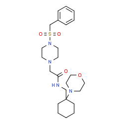 ChemSpider 2D Image | 2-[4-(Benzylsulfonyl)-1-piperazinyl]-N-{[1-(4-morpholinyl)cyclohexyl]methyl}acetamide | C24H38N4O4S