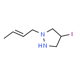 ChemSpider 2D Image | 1-[(2E)-2-Buten-1-yl]-4-iodopyrazolidine | C7H13IN2