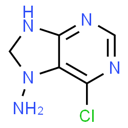 ChemSpider 2D Image | 6-Chloro-8,9-dihydro-7H-purin-7-amine | C5H6ClN5