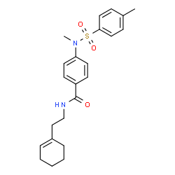 ChemSpider 2D Image | N-[2-(1-Cyclohexen-1-yl)ethyl]-4-{methyl[(4-methylphenyl)sulfonyl]amino}benzamide | C23H28N2O3S