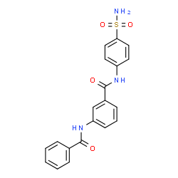 ChemSpider 2D Image | 3-(Benzoylamino)-N-(4-sulfamoylphenyl)benzamide | C20H17N3O4S