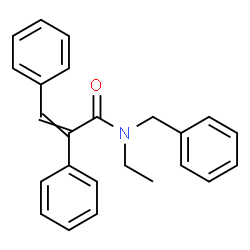 ChemSpider 2D Image | N-Benzyl-N-ethyl-2,3-diphenylacrylamide | C24H23NO